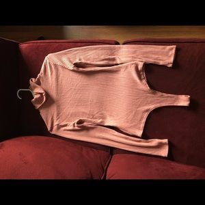 Bodysuit (Mauve) Ribbed sweater material